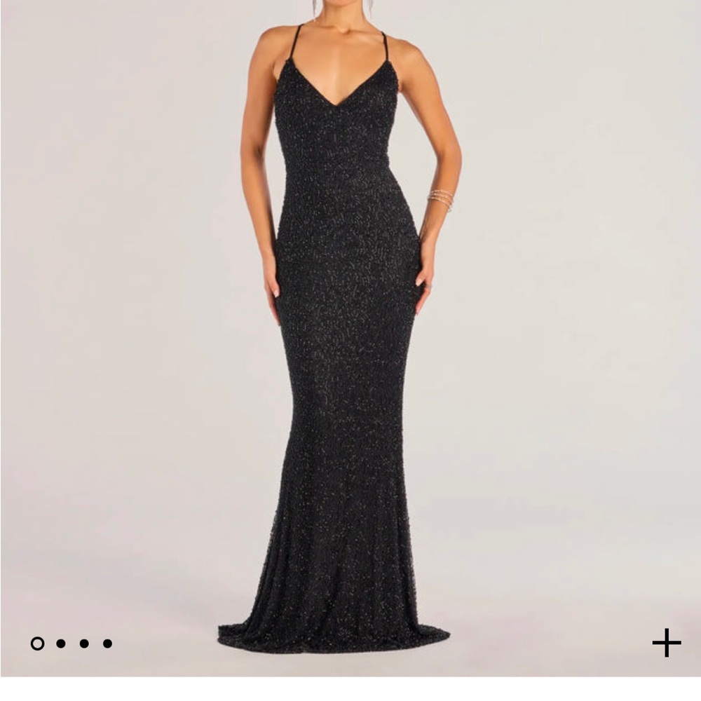 Windsor Black Beaded Gown Black Tie M